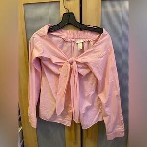 H&M pink button down shirt size 2